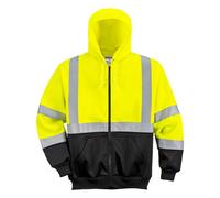 Hi-Vis 2-Tone Full Zipped Hoody Hooded Sweatshirt Portwest B315