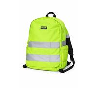 Hi Vis Backpack - High Visibility Reflective Safety Rucksack for Work, Cycling, Hiking & School | Lightweight, Padded Straps, Large Compartment & Side Pockets (Yellow)