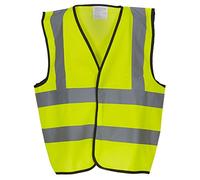 Hi Vis Dayglo Waistcoat Vest for Children, Kids, Child. (4-6) Yellow