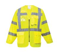 Hi Vis Executive Long Sleeved Zipped Vest Jerkin Jacket Portwest S475