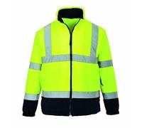 Portwest 2 Tone Hi Vis Fleece Jacket Yellow / Navy 4XL