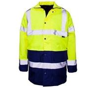 Hi Vis High Viz Visibility Two Tone Yellow Parka jacket (x large)