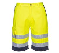 Hi Vis Lightweight Work Shorts Contrast Cargo Pockets Summer Class 1 Workwear