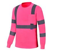 hi vis Long Sleeve t Shirt Hi vis Work Reflective Safety Long Sleeve Polo t-Shirt EN20471 Class3 (XS-8XL)