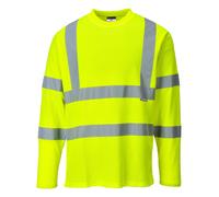 Portwest Hi-Vis T-Shirt Long Sleeves Yellow Size: L Colour: Yellow, Si L