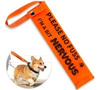 Hi Vis Reactive Dog Lead Sleeve, Mellbree Nervous Anxious Dog Space Awareness Sign | Universal Fit Pet Training/Rescue Dog Accessory