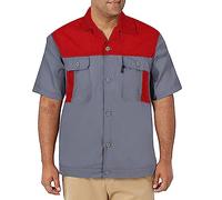 Hi-Vis Safety T-Shirt for Men Reflective Work Shirt Neon Short Sleeve Breathable Lightweight, red, XXL