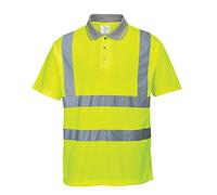 Portwest Mens Hi Vis Polo Short Sleeve Shirt