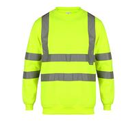 hi vis t Shirts High Viz Visibility Long Sleeve Safety Work Reflective Polo T Shirt EN20471 Class3 (XS-8XL) (as8, Alpha, 3X_l, Regular, Regular, Yellow, 3XL)