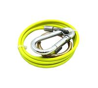 Hi-Vis Trailer Breakaway Cable, Ring End, Coiled, Caravan, Safety Cable, 3mm, HD