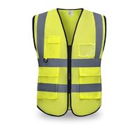 Hi Vis Vests for Women Men High Visibility Reflective Safety Vests Breathable With Pocket Zipper for Build Oudoor Work Meet ANSI/ISEA Standard