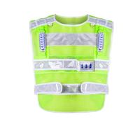 Hi Vis Vests, Reflective Vest Grid Pattern On-Duty Traffic Command Multi-Pocket Quick-Dry(Color 12)