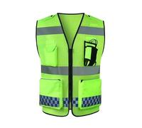 Hi Vis Vests, Reflective Vest Grid Pattern On-Duty Traffic Command Multi-Pocket Quick-Dry(Color 5)