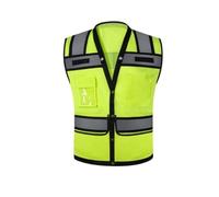 Hi Vis Vests, Vest Breathable Mesh Reflective Clothing Suitable For Construction Site Managers Reflective Safety Vest(Yellow_XL)