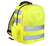 Hi Vis Viz Backpack Work Rucksack High Visibility Safety Lightweight Reflective Stripe Strap Cycling Hiking Walking Sports Gym School College Bags Back Pack