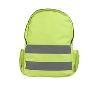 REAL LIFE FASHION LTD Hi Vis Viz Waterproof Backpack Work Use Utility Rucksack High Visibility Safety Lightweight Reflective Stripe Strap Bag Cycling Hiking Walking Sports Classic Daypack (Yellow)