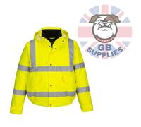 Hi-Vis Winter Bomber Jacket Yellow PORTWEST Part No S463 Various Sizes Available