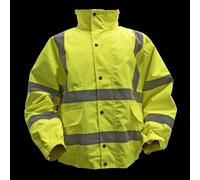 Sealey Quilted Lining Hi Vis Jacket Yellow XL