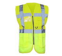 Hi Viz Executive Vis High Visibility Vest With Pockets Small Yellow
