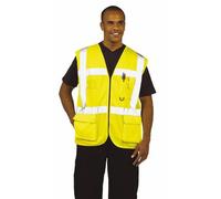 Hi Viz Executive Vis High Visibility Vest With Pockets Xxl Yellow