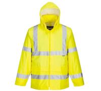 Hi Viz Vis Rain Jacket Waterproof Reflective Portwest H440 Safety Yellow New
