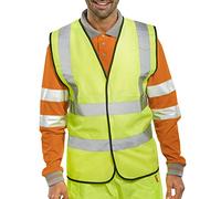 Beeswift High Visibility Waistcoat Full App G Saturn Yellow 2XL WCENGXXL
