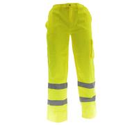 Hi Viz Work Trousers Polycotton Cargo Combat Safety Pants Orange Yellow Dickies