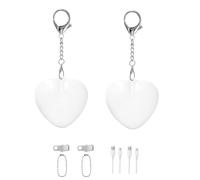 Hi-Y2Kgirls 4Pcs Purse Glow Heart Light, Love Keychain Handbag Light with LED Automatic Sensor and Motion Activation, Rechargeable Heart Shaped Purse Lamp for Women Girls Mother Friends (2PCS-White)