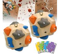 Hi-Y2Kgirls Boulder Block Handcrafted, Build Strength And Precision, 3D Boulder Block Rock For Climbers Climbing Ball Rock Climbing Training Ball, Finger Strength Training For Rock Climbers (2 pcs)