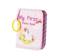 HiABsee Baby Photo Album Photo Book Holds 17 6x4 Photos Soft Cloth My First Photo Album for Baby Shower Party Unicorn Memory Album Newborn Boys Girls