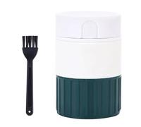 Hiacinto 3-in-1 Pill Divider with Pill Mortar, Grinding Head and Storage Compartment, BPA-Free Pill Cutter in Blue/White, 8 x 5.5 cm, Includes Cleaning Brush