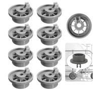 Hiacinto Dishwasher Rolls, Pack of 8, Universal Replacement Parts Set for Lower Basket & Washing Basket, Compatible with Bosch, Siemens & Other Dishwashers, Grey