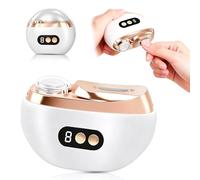 Hiacinto Electric Nail Clippers Set - Automatic 3-in-1 Nail Clippers with Precision Cuticle Scissors for Deep, Thick & Ingrown Toenails, Ideal for Nail Care (White)