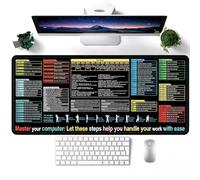 Hiacinto Excel Desk Mat German Mouse Mat with Key Combinations 600 x 300 x 3 mm Shortcuts Mat Excel Mouse Pad for Office Home Office PC Laptop