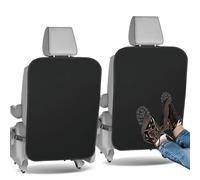 HIAHXC 2Pcs Car Seat Kick Mats,Waterproof Back Seat Protector,Anti-Dirty Kick Pads for Kids,Adjustable Car Backseat Organizer for Vehicles to Protect From Dirt, Mud And Scratches,50×70cm