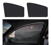 HIAHXC 2Pcs Car Window Shades Magnetic Sun Shade Stretchable Automotive Glass Sunshade for Side Windows Universal Mesh Car Sun Shade for Passengers(Front)