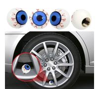 HIAHXC 4Pcs Dust Caps for Car Tyres Universal Tyre Valve Caps with Eyeballs Design Tire Valve Stem Caps Car Decoration for Car Moto Bicycle(Eyeballs)