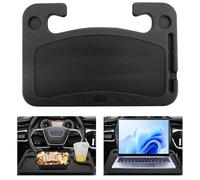 HIAHXC Car Steering Wheel Tray,Portable Steering Wheel Table,Double-Sided Car Table & Tray,Car Tray Table for Food,Car Laptop Holder, Food Tray & Desk for Dining, Working, Reading fits Most Vehicles