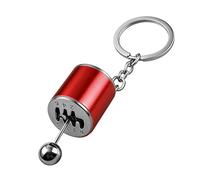 HIAHXC Gearbox Keychain,6-Speed Manual Transmission Gearbox Key Chain,Creative Gear Shifter Keychain,Stick Shift Keyring Car Fidget,Stress-Relieving Gear Shift Fidget Toy,Car Accessories (Red)