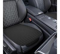 HIAHXC Universal Car Seat Cushion 60×49 cm, Non-Slip Breathable Front Seat Pad, Soft & Comfortable Driver Seat Cover for Car, SUV, Van, Truck,Modern Auto Seat Cushion for Cars Accessories (Black x 2)