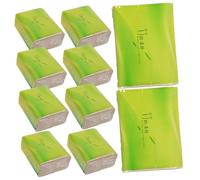 HIAKDOFT 10 Packs Bamboo Pulp Paper Extraction Tissues Natural Light Yellow Napkins for Travel Outdoor Use Hotel and Home Accessories