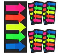 HIAKDOFT 10 Sets Arrow Shaped Re-stickable Stickers Classified Index Page Markers Bookmarks for Students Office School Stationery Reading Accessories