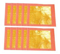 HIAKDOFT 10 Sheets Gold Foil Sheets Leaf Kit for DIY Crafts Arts Foil Decoration Lightweight Safe Material for Sparkling Handcrafts and Home Furnishings