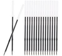 HIAKDOFT 100pcs 0.7mm Black Ink Press-type Ballpoint Pen Refills Replacement for Office Writing Stationery Smooth Ink Refills for Portable Gel Pens