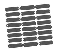 HIAKDOFT 100Pcs Black Blank PU Leather Labels DIY Handmade Clothing Hat Tags with Two Durable Indentation Craft Patches for Jeans Bags Shoes Sewing