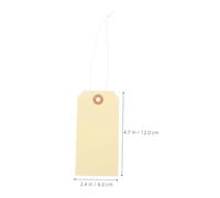 HIAKDOFT 100Pcs Blank Jewelry Price Tags with Elastic Hanging String Writable Labels for Pendant Bracelet Necklace Clothing Shoes Paper Tags for Price Display and Party Favor