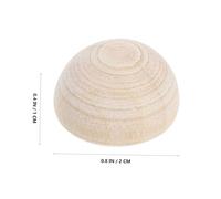 HIAKDOFT 100pcs Natural Half Wooden Beads Smooth Semi Sphere Split Wood Balls for DIY Crafting Painting Jewelry Making Home Decor Rustic Raw Wood Color