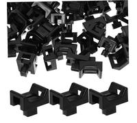 HIAKDOFT 100pcs Nylon Cable Tie Mounts Bases with Saddle Type Zip Tie Holders for Wire Organization Stable Screw Fixing Clips for Tv Computer USB Cables