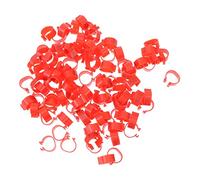 HIAKDOFT 100pcs Poultry Foot Rings Clip-on Chicken Leg Bands Reusable Plastic Identification Leg Bands 1.6 Numbered Size for Chickens Ducks Geese Farm Use