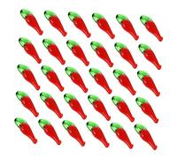 HIAKDOFT 100pcs Red Pepper Glass Beads for DIY Pendant Necklace and Bracelet Making Mixed Loose Beads Craft Jewelry Accessories for Handmade Charm Designs